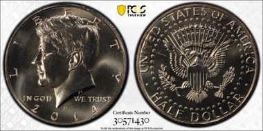 2014-D 50C 50th Anniversary UNC Set First Day of Issue - Denver SP69