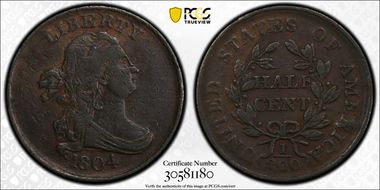 1804 1/2C Crosslet 4, Stems VF20BN