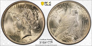 1923 $1 VAM 1C Tail on O MS64