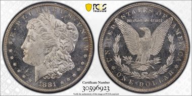 1881 $1 MS63DMPL