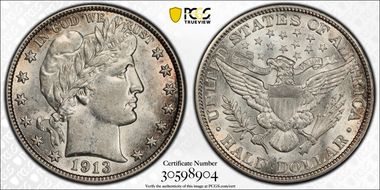1913 50C AU55