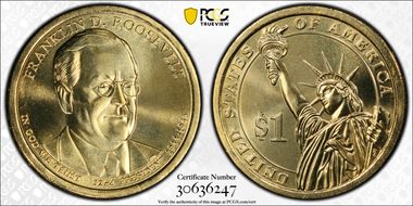 2014-D $1 Franklin D. Roosevelt Position B MS67