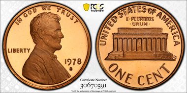 1978-S 1C PR70DCAM