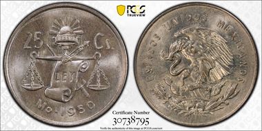 1950-Mo 25C MS66