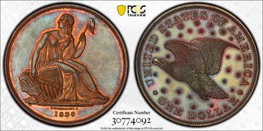 1836 $1 J-59 Restrike PR65BN