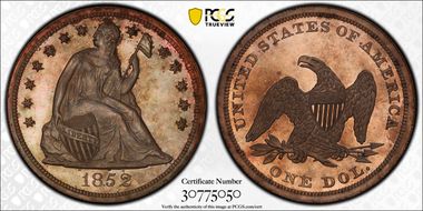 1852 $1 J-134 Res PR65BN