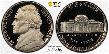 1976-S 5C PR70DCAM