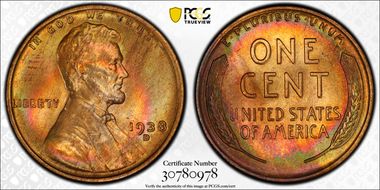 1938-D 1C MS66RB