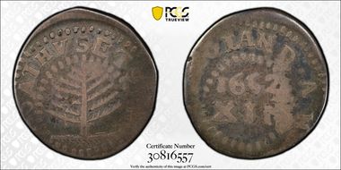 1652 Shilling Pine Tree, Small Planchet VG10