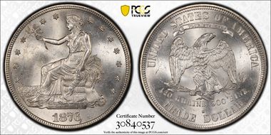 1876-S T$1 Type-II/II MS63+