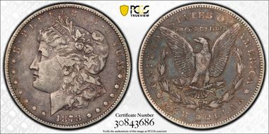 1878-S $1 VAM 62, Long Arrow Shaft VF20