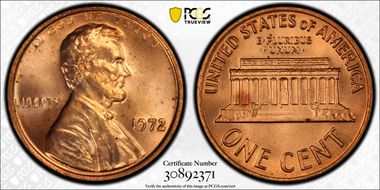 1972 1C Doubled Die Obverse MS64RD