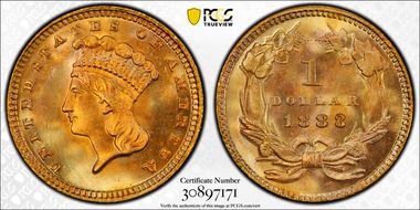1883 G$1 MS68