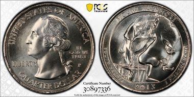 2013-P 25C Mount Rushmore NP MS67