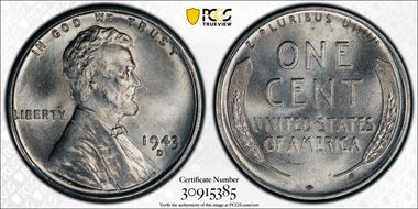1943-D 1C MS66