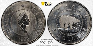 1996 $2 Canadian Planchet MS64