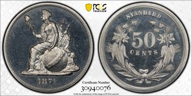 1871 50C J-1107 PR66CAM