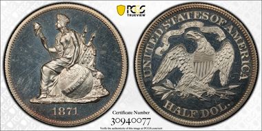 1871 50C J-1108 PR64CAM