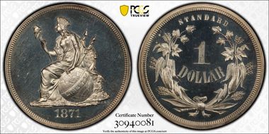 1871 $1 J-1121 PR64CAM