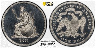 1871 $1 J-1131 PR66DCAM