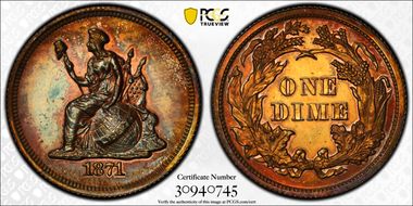 1871 10C J-1078 PR64RB