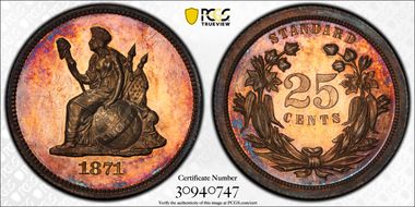 1871 25C J-1090 PR64+