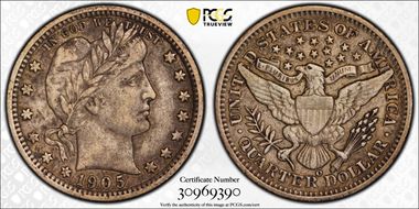 1905-O 25C VF35