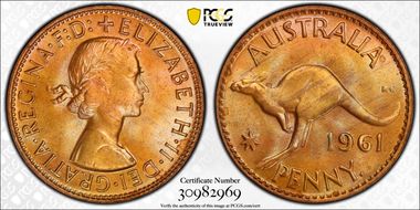 1961 Y. (p) 1D MS64RB