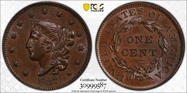 1837 1C N-4 MS63BN