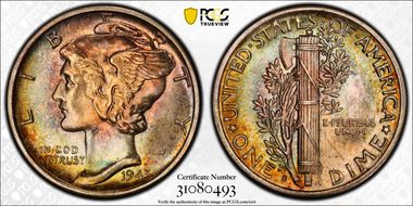1945-S 10C Micro S MS68FB
