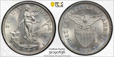 1929-M 20C Allen-11.19c RP 2nd 9 MS64+