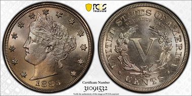 1883 5C With CENTS MS67