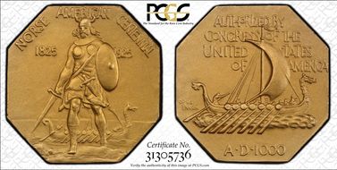 1925 AV Medal Norse American Matte PR66