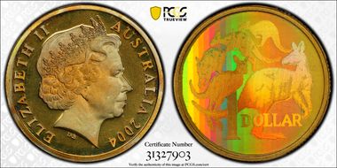 2004 $1 Holographic Kangaroos PR69DCAM