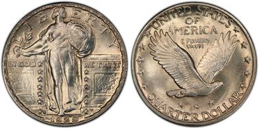 1929-S 25C Obv Die Clash FS-401 MS63FH