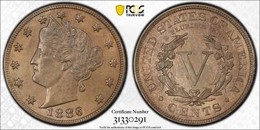 1886 5C AU58