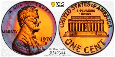 1970-S 1C Large Date PR67RD