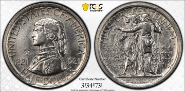 1921 50C Missouri, 2*4 MS62