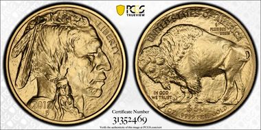 2012 $50 American Buffalo .9999 Fine Gold MS70