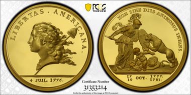 (2000) AV Medal Libertas Americana Restrike PR69DCAM