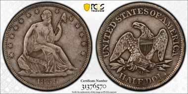 1859-O 50C WB-5 Large O VF35