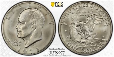 1973-S $1 Silver MS68