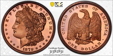 1879 $1 J-1612 PR67+ CAM