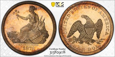 1876 $1 J-1470 PR65+ CAM