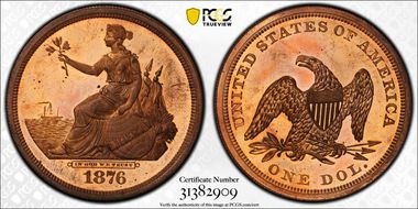 1876 $1 J-1471 PR65CAM