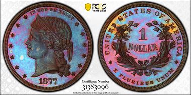 1877 $1 J-1544 PR66RB