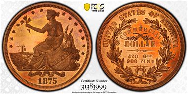 1875 T$1 J-1424 PR66RD