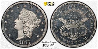 1875 $20 J-1449 PR65CAM