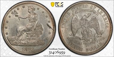 1876-S T$1 Type-II/II MS61
