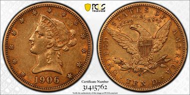1906-S $10 XF45